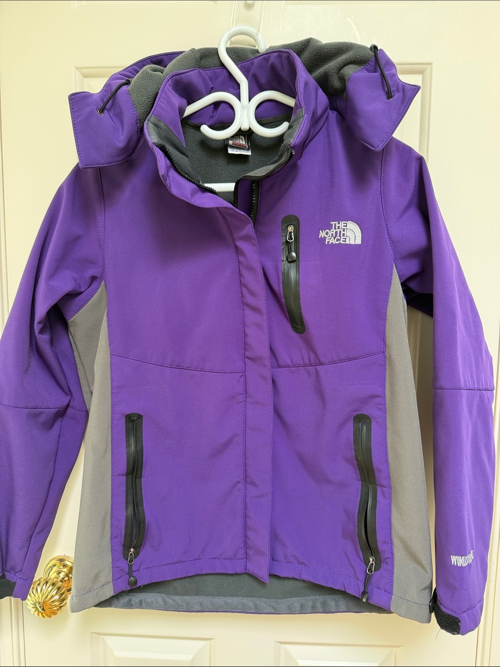 The North Face sz L Purple Summit Series Jacket Coat w Removable Hood warm lined